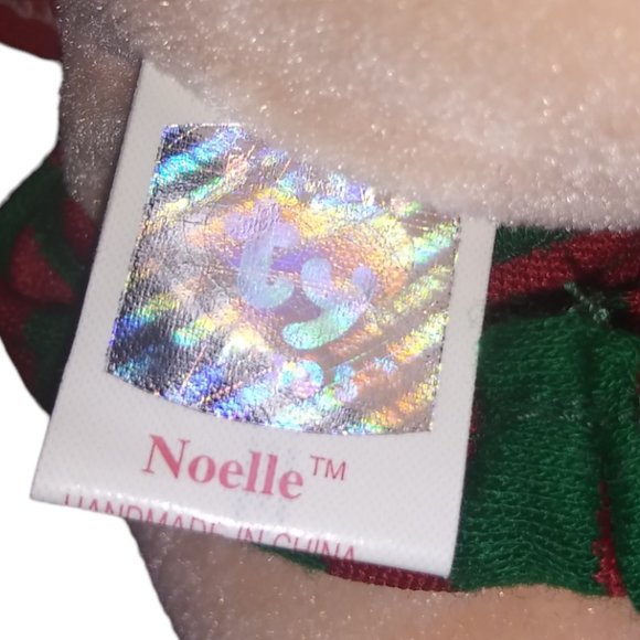 TY Beanie Kids NOELLE 2001 Retired Stuffed Bean Plush 11 Inch Toy Tag Errors - Picture 5 of 9